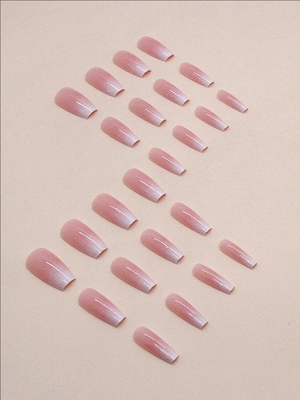 Press-on nail tips -Ballerina Nail-Gradient nail art
